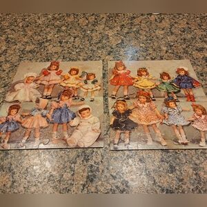 Vintage 1940's Effanbee Play Product Puzzle, Little Lady Doll Puzzle Set of 2